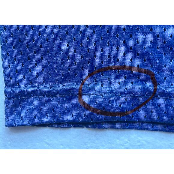 Vintage NIKE Swoosh Mini Logo Mesh Jersey Shirt Mens 2X Blue Made in the USA - Picture 8 of 10